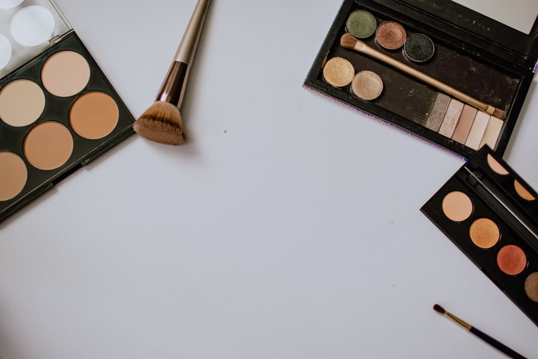 brown makeup brush on white table on Purely Polished
